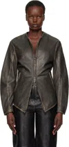 Diesel Black L-emma Leather Jacket In 9xx