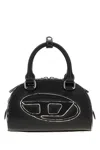 Diesel Rounded Rectangular Black Handbag With Detachable Strap In Black