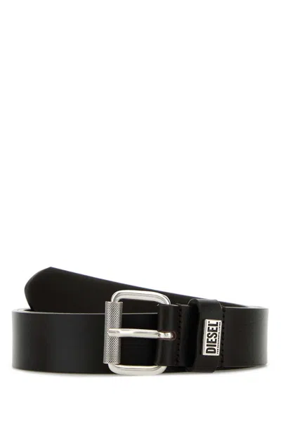 Diesel Black Leather Belt