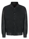 Diesel Black Leather Bomber Jacket