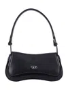 Diesel Curved Silhouette Clutch With Adjustable Strap In Black