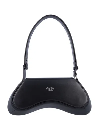 Diesel Play-crossbody Bag In Semi Gloss Leather In Black
