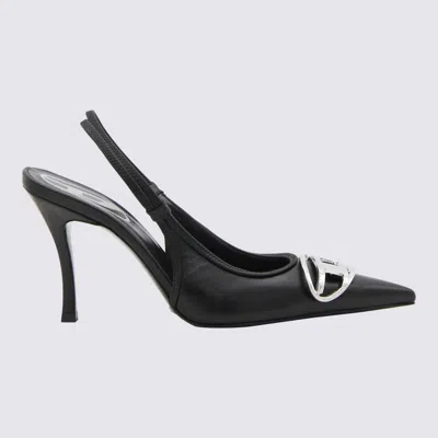 Diesel Black Leather Pumps