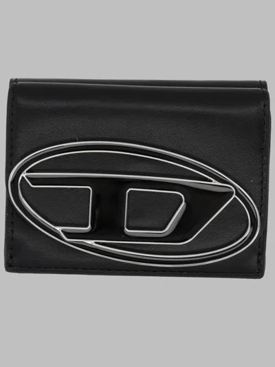 Diesel Black Leather Wallet Mini