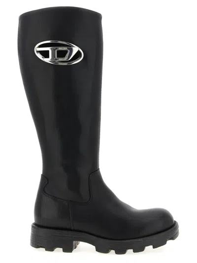DIESEL BLACK LOGO BOOTS