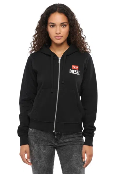 Diesel Black Logo Hood Sweatshirt