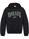 Diesel Hoodie With Destroyed-effect Logo Print