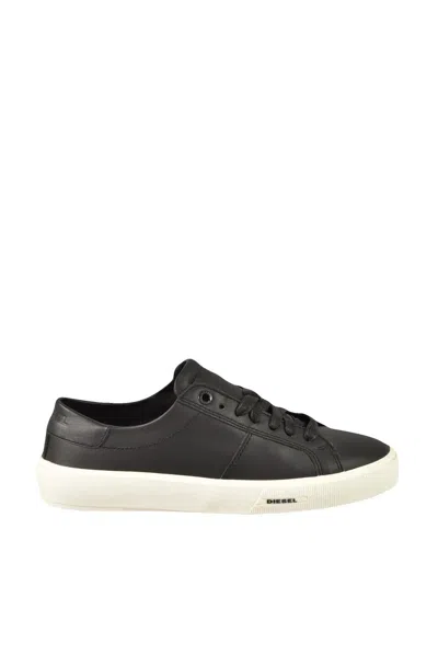 Diesel Black Low-top Leather Sneakers