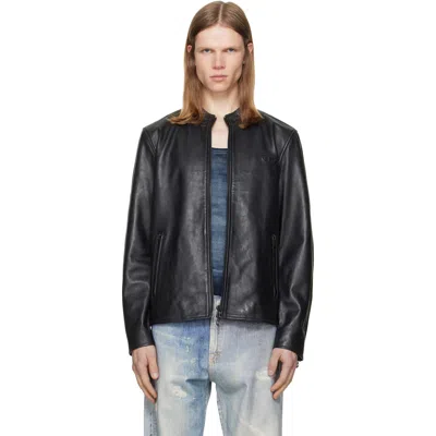 Diesel Black L-tad-wrd Leather Jacket