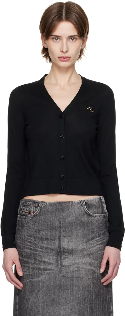 Diesel Black M-alima Cardigan In 9xx