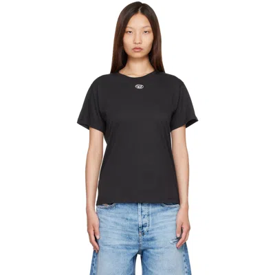 Diesel Black Metallic Oval D Cotton T-shirt