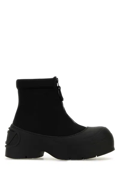 Diesel Black Nylon D-donald Ankle Boots In T8013