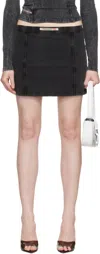 Diesel Black O-allegra-mini Miniskirt In 02a