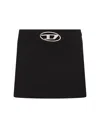Diesel Black Stretch Twill O-dixy Miniskirt In Black