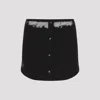Diesel High-waisted Mini Skirt Unique Pattern In Black