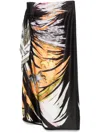 Diesel Printed Pattern Midi Skirt With Asymmetric Hem