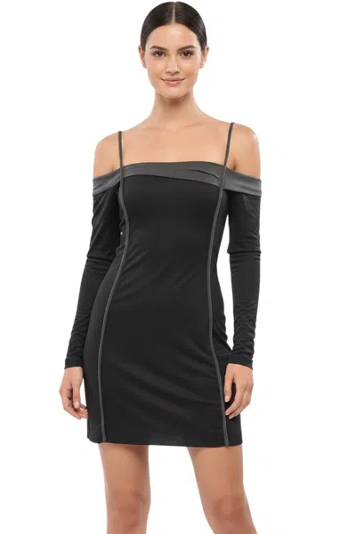Diesel Black Off Shoulder Mini Dress