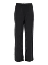 Diesel Black Pants With D Logo Embroidered On The Back In Lyocell Man In Black