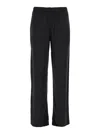 Diesel Black Pants With D Logo Embroidered On The Back In Lyocell Man In Black