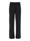 Diesel Black Pants With D Logo Embroidered On The Back In Lyocell Man In Multicolor