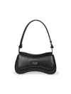 Diesel Curved Silhouette Clutch With Adjustable Strap In Black