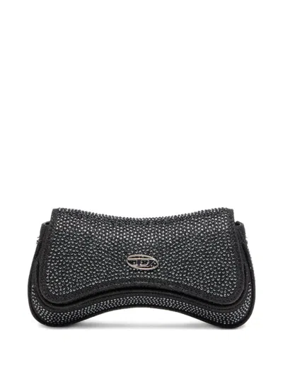 Diesel Black Play Mini Crossbody Bag In Multi