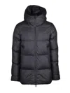 Diesel Black Polyester Down Jacket In Black