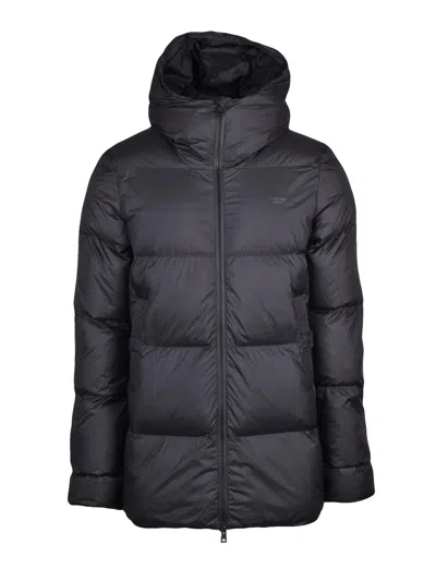 Diesel Black Polyester Down Jacket
