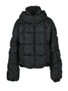 Diesel Black Polyester Embossed Down Jacket In Black