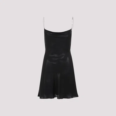 DIESEL BLACK POLYESTER MINI DRESS