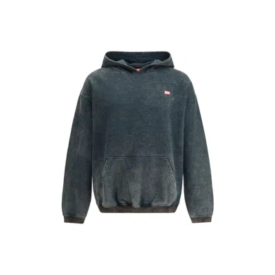 DIESEL BLACK POLYESTER SWEATSHIRT