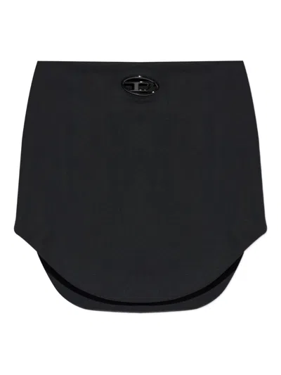Diesel Black Polyester Wool Elastane Shorts