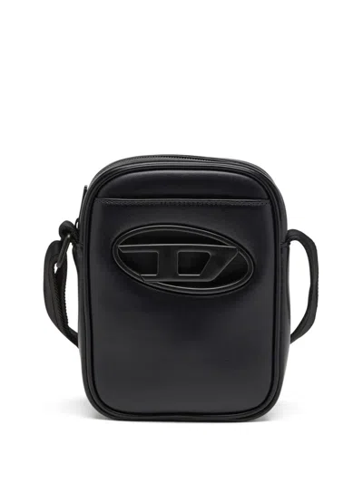 Diesel Black Polyurethane Crossbody Bag In Orange
