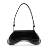 Diesel Curved Black Play Clutch With Glossy Finish And Magnetic Closure In Black