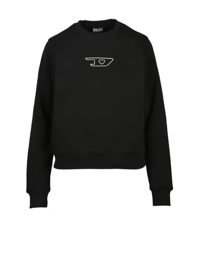 Diesel Black Relaxed Crewneck Sweatshirt