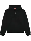 Diesel Relaxed Fit Hoodie With Classic Hood And Kangaroo Pocket In Black
