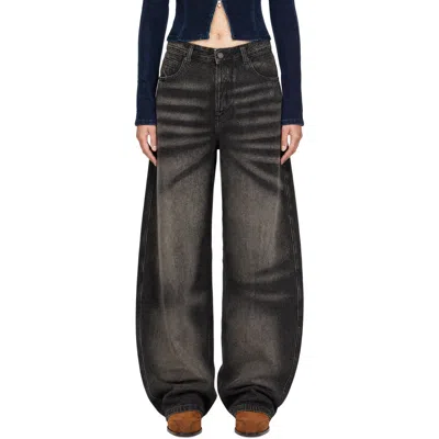 Diesel Black Relaxed High Waist 1987 D-khelz Jeans In Gray