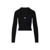 Diesel Womens  M-olina Cut-out Wool Knitted Top In Black