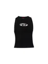 Diesel Knit Tank Top In Cashmere Blend In Black