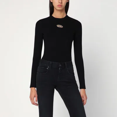 Diesel Black Ribbed M-valari Sweater Women