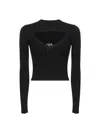 Diesel Womens 9xx M-olina Cut-out Wool Knitted Top In Black