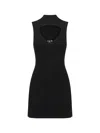 Diesel Womens 9xx M-olini Short Sleeveless Wool Knitted Mini Dress In Black