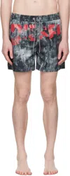 Diesel Black Rio-41-d-pop Swim Shorts In E6620