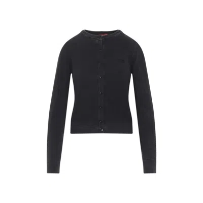 DIESEL BLACK ROUND NECK CARDIGAN