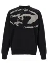 Diesel Fleece Sweatshirt With F In Black