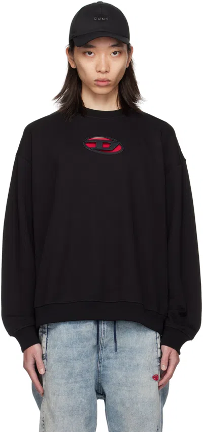 Diesel Black S-boxt-od Sweatshirt In 9xx