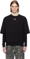 Diesel S-cooling Biologic Cotton Sweatshirt With Metal Oval-d Logo In 9xx