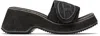 Diesel Black Sa-oval D Pf W Heeled Sandals In H1939