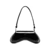 Diesel Play Crossbody Patent Fabric Bag In Black