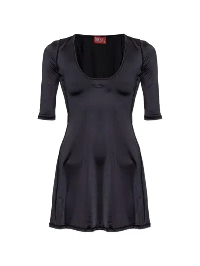 Diesel Black Scoop Neck Mini Dress